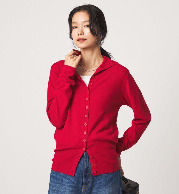 UNITED ARROWS green label relaxing「【別注】＜PROTAGONISTA＞ボタン カーディガン」|カーディガン|RED