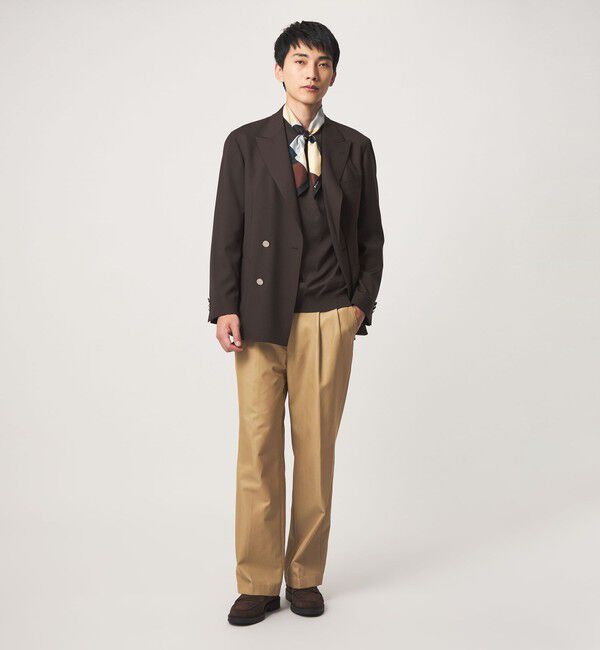 UNITED ARROWS green label relaxing「コットンレーヨン チノ タンブラー 2プリーツ スラックス ドレスチノ チノパンツ」|チノ|