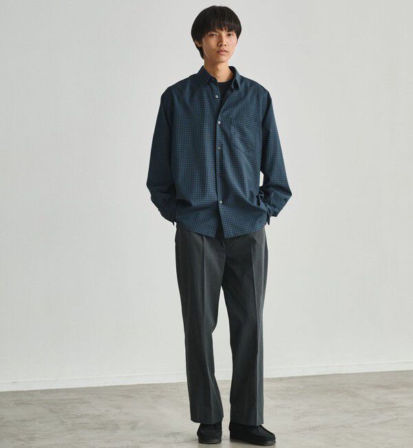 UNITED ARROWS green label relaxing「ウォッシャブル ビエラチェック ジャストルーズ 長袖 シャツ」|シャツ・ブラウス|