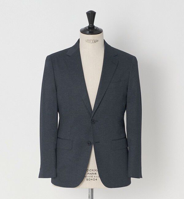 UNITED ARROWS green label relaxing「A+ プリントジャージー グレンプレイド 2B スタンダード セットアップ ジャケット -ストレッチ-」|テーラードジャケット|NAVY