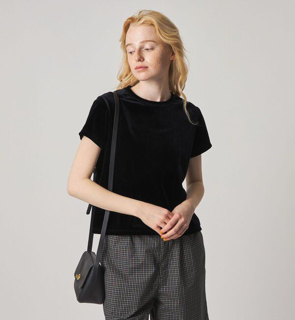 STEVEN ALAN「＜Steven Alan＞バック リボン ベロア Tシャツ」|Tシャツ・カットソー|
