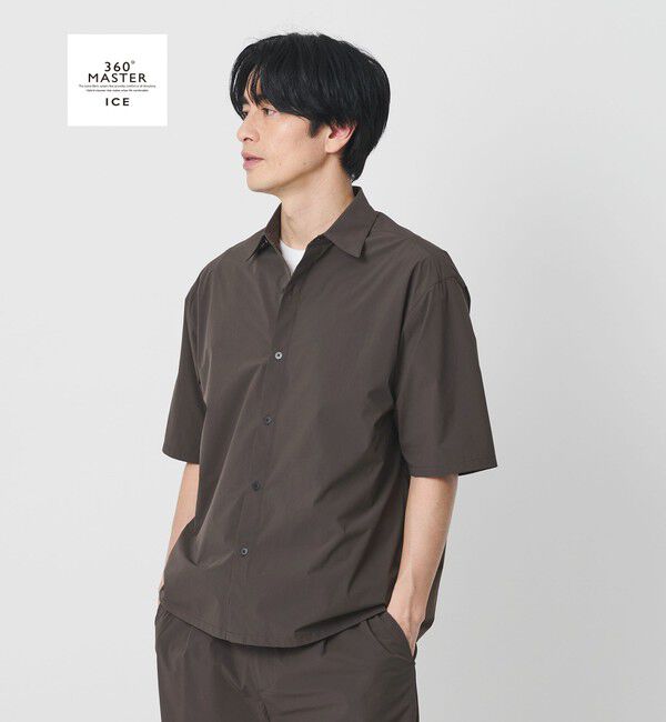 BEAUTY&YOUTH UNITED ARROWS「360&deg;MASTER ICE ショートスリーブ シャツ セットアップ対応 接触冷感 ストレッチ 撥水 UVカット」|シャツ・ブラウス|DK.GRAY