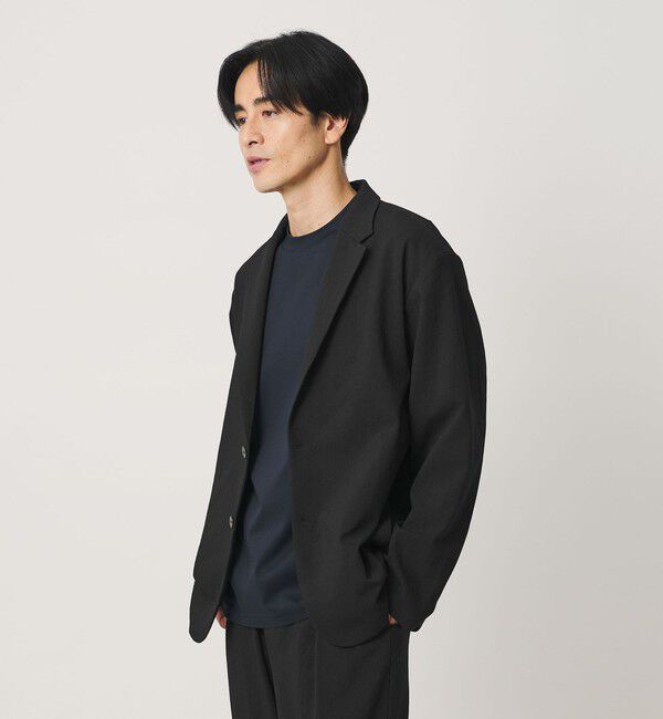 BEAUTY&YOUTH UNITED ARROWS「KOMATSU ドビー リラックス ジャケット ストレッチ 吸水速乾 セットアップ対応」|テーラードジャケット|BLACK