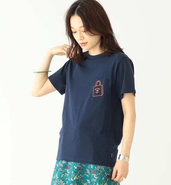 BEAMSBOY「BEAMS BOY / ショップバッグロゴ ポケット ショートスリーブ Tシャツ」|Tシャツ・カットソー|