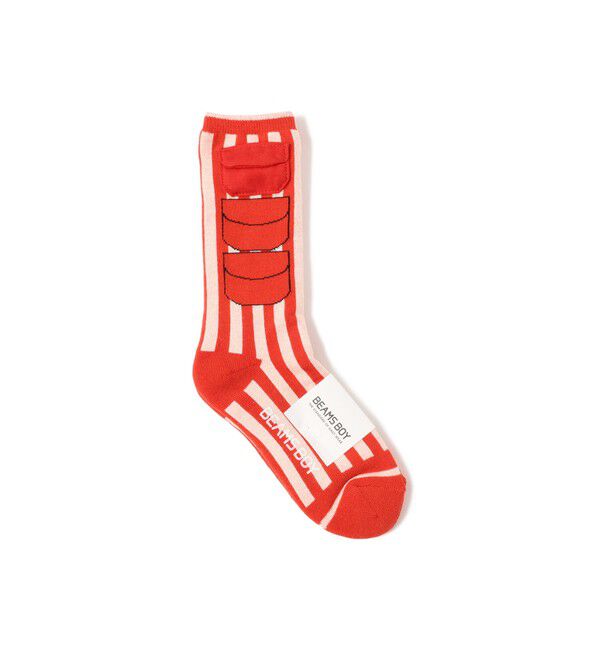 BEAMSBOY「パジャマ ポケット ソックス」|ソックス|RED
