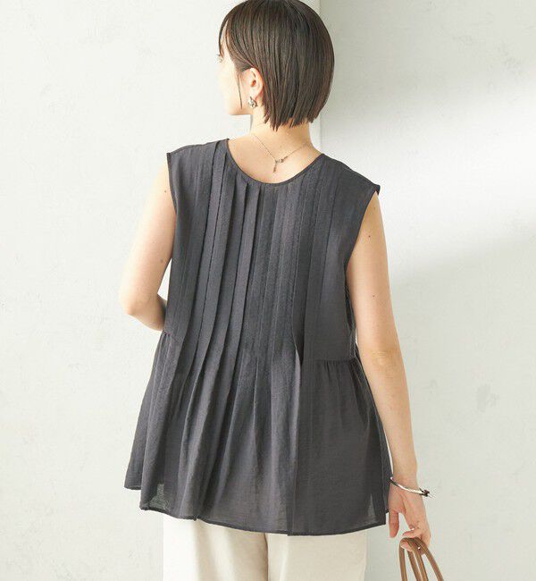SHIPS for women「〈手洗い可能〉シルク混 シアー 2WAY ノースリーブ ブラウス」|シャツ・ブラウス|