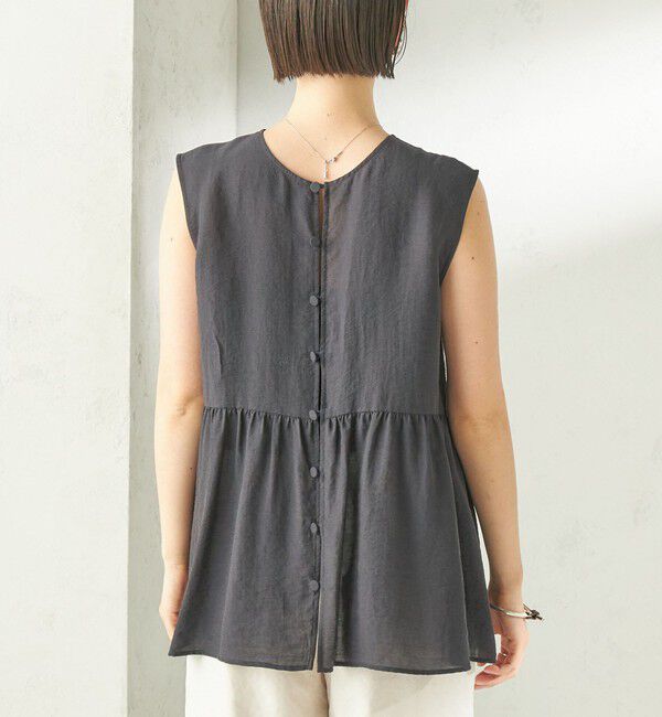 SHIPS for women「〈手洗い可能〉シルク混 シアー 2WAY ノースリーブ ブラウス」|シャツ・ブラウス|