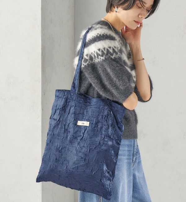SHIPS for women「【SHIPS別注】Uhr: クラッシュ サテン トート バッグ」|トートバッグ|