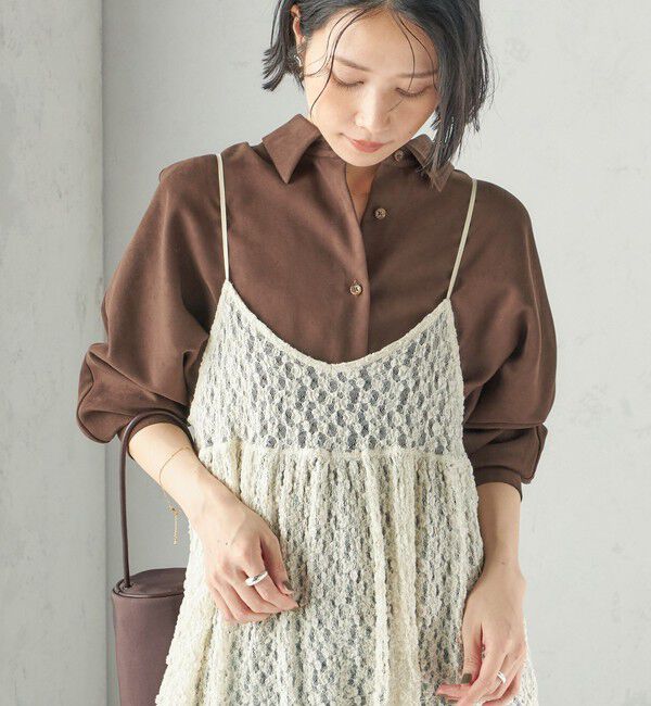 SHIPS for women「〈手洗い可能〉ポリエステル スエード シャツ 羽織」|シャツ・ブラウス|