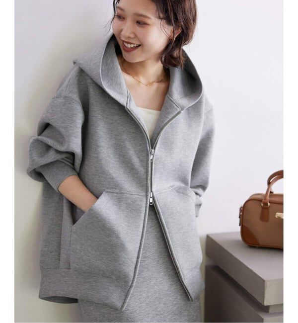 SLOBE IENA「《店舗・WEB限定カラー有り/シルバージップ/追加》ボリュームジップアップフーディー」|パーカー|
