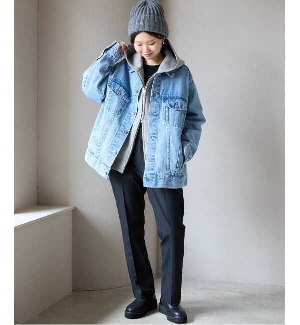 SLOBE IENA「《店舗・WEB限定カラー有り/シルバージップ/追加》ボリュームジップアップフーディー」|パーカー|