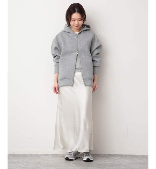 SLOBE IENA「《店舗・WEB限定カラー有り/シルバージップ/追加》ボリュームジップアップフーディー」|パーカー|