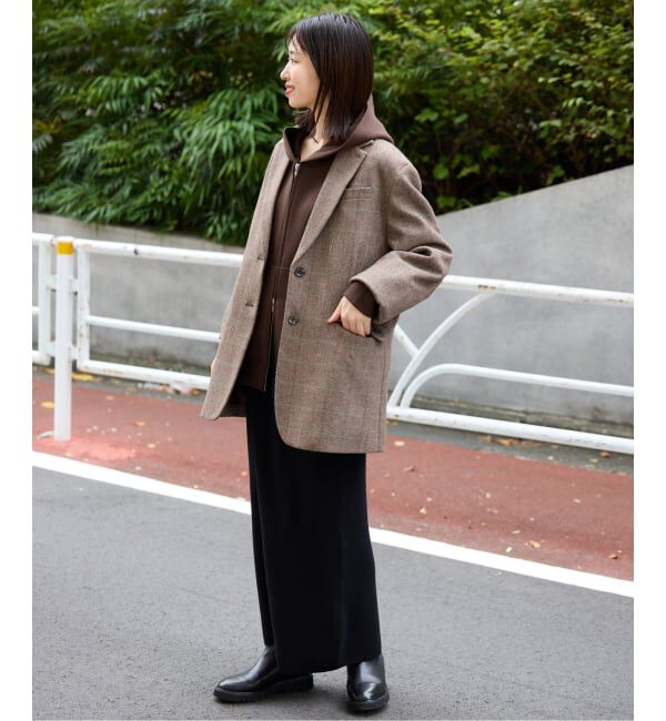 SLOBE IENA「《店舗・WEB限定カラー有り/シルバージップ/追加》ボリュームジップアップフーディー」|パーカー|