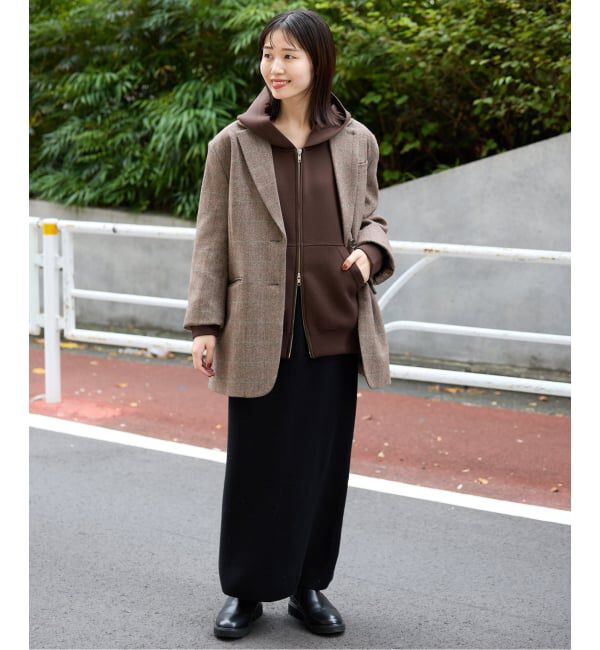 SLOBE IENA「《店舗・WEB限定カラー有り/シルバージップ/追加》ボリュームジップアップフーディー」|パーカー|