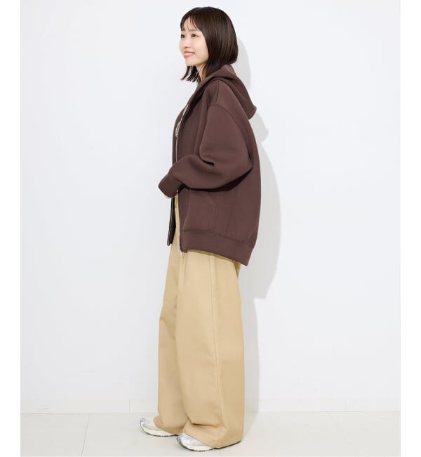 SLOBE IENA「《店舗・WEB限定カラー有り/シルバージップ/追加》ボリュームジップアップフーディー」|パーカー|
