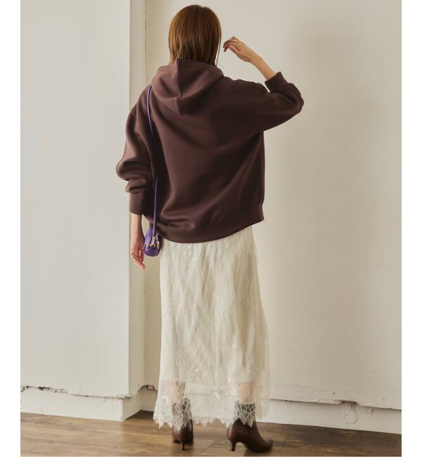 SLOBE IENA「《店舗・WEB限定カラー有り/シルバージップ/追加》ボリュームジップアップフーディー」|パーカー|