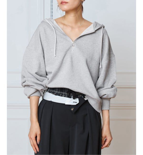 IENA LA BOUCLE「《予約》IENA LA BOUCLE ピグメントバイオジップパーカー」|パーカー|