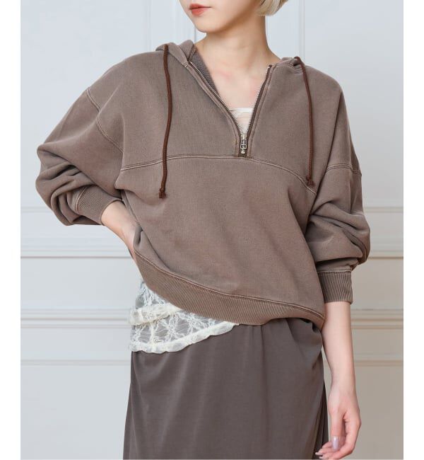 IENA LA BOUCLE「《予約》IENA LA BOUCLE ピグメントバイオジップパーカー」|パーカー|
