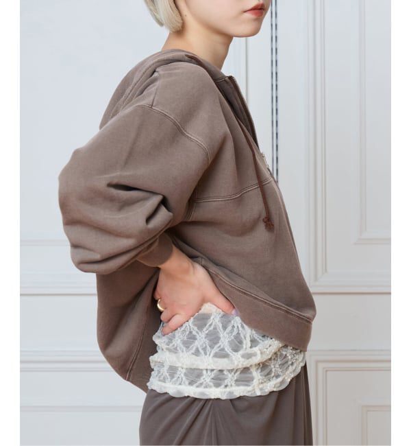 IENA LA BOUCLE「《予約》IENA LA BOUCLE ピグメントバイオジップパーカー」|パーカー|