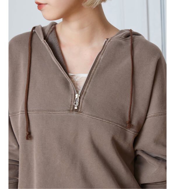 IENA LA BOUCLE「《予約》IENA LA BOUCLE ピグメントバイオジップパーカー」|パーカー|