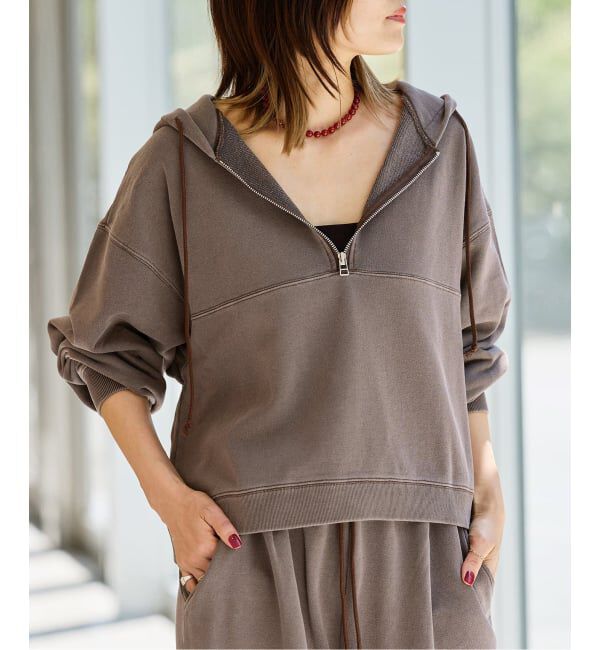 IENA LA BOUCLE「《予約》IENA LA BOUCLE ピグメントバイオジップパーカー」|パーカー|