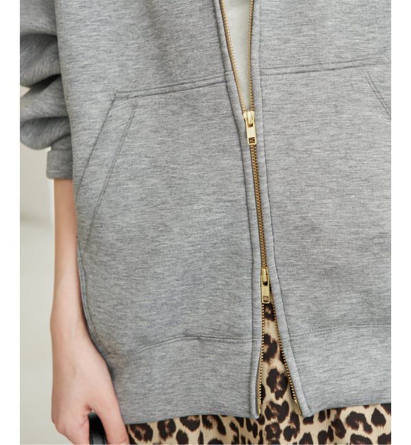 SLOBE IENA「《ゴールドジップ/予約》ボリュームジップアップフーディー」|パーカー|