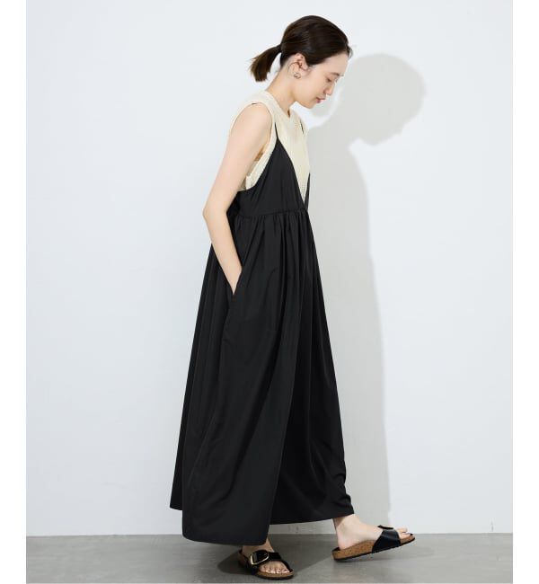 SLOBE IENA「《WEB限定/追加予約》タフタギャザーキャミワンピース」|ワンピース|