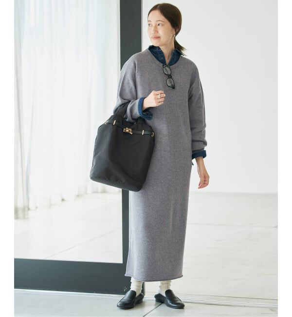SLOBE IENA「《シリーズあり/予約》ウォッシャブルスムースニットワンピース」|ワンピース|