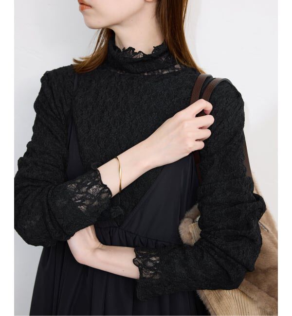 SLOBE IENA「《WEB限定/追加予約》ストレッチレースタートル」|Tシャツ・カットソー|
