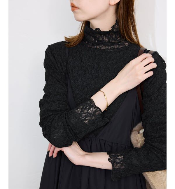 SLOBE IENA「《WEB限定/追加予約》ストレッチレースタートル」|Tシャツ・カットソー|