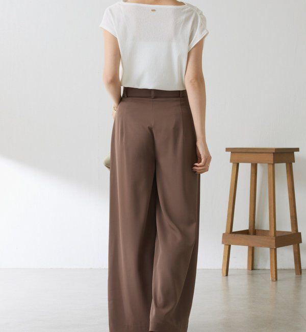  「《再入荷決定！SNSで人気》【Nuel/ヌエル】 2WAYハイウエストパンツ」|スラックス|