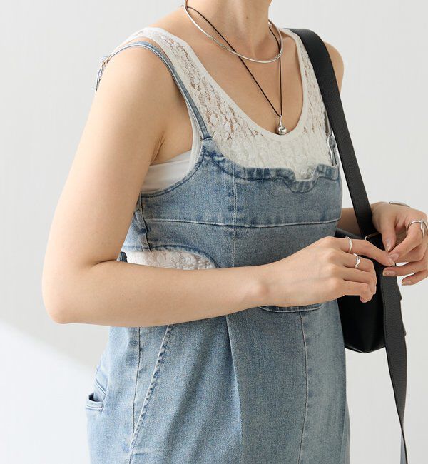  「【プラスワンアイテム】レースタンクトップ」|Tシャツ・カットソー|