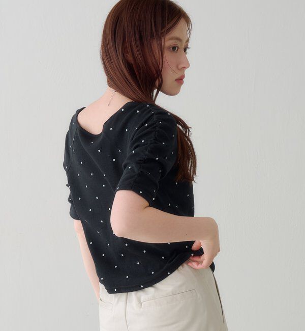  「ギャザーテレコ半袖カーディガン」|Tシャツ・カットソー|