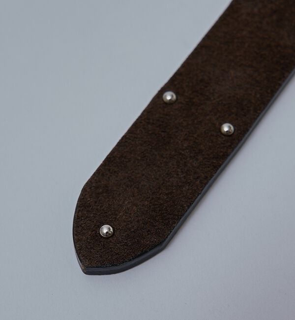 ABAHOUSE「【UNISEX】 KUDU NAKED LEATHER STUDS BELT /」|ベルト|