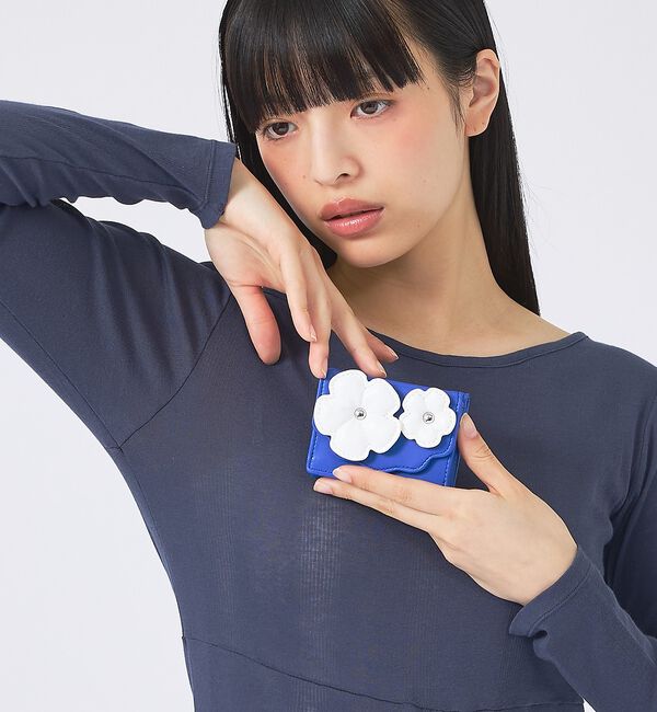 Rouge vif「【Casselini/キャセリーニ】フラワーぷっくりウォレット/財布/花【WEB」|財布|