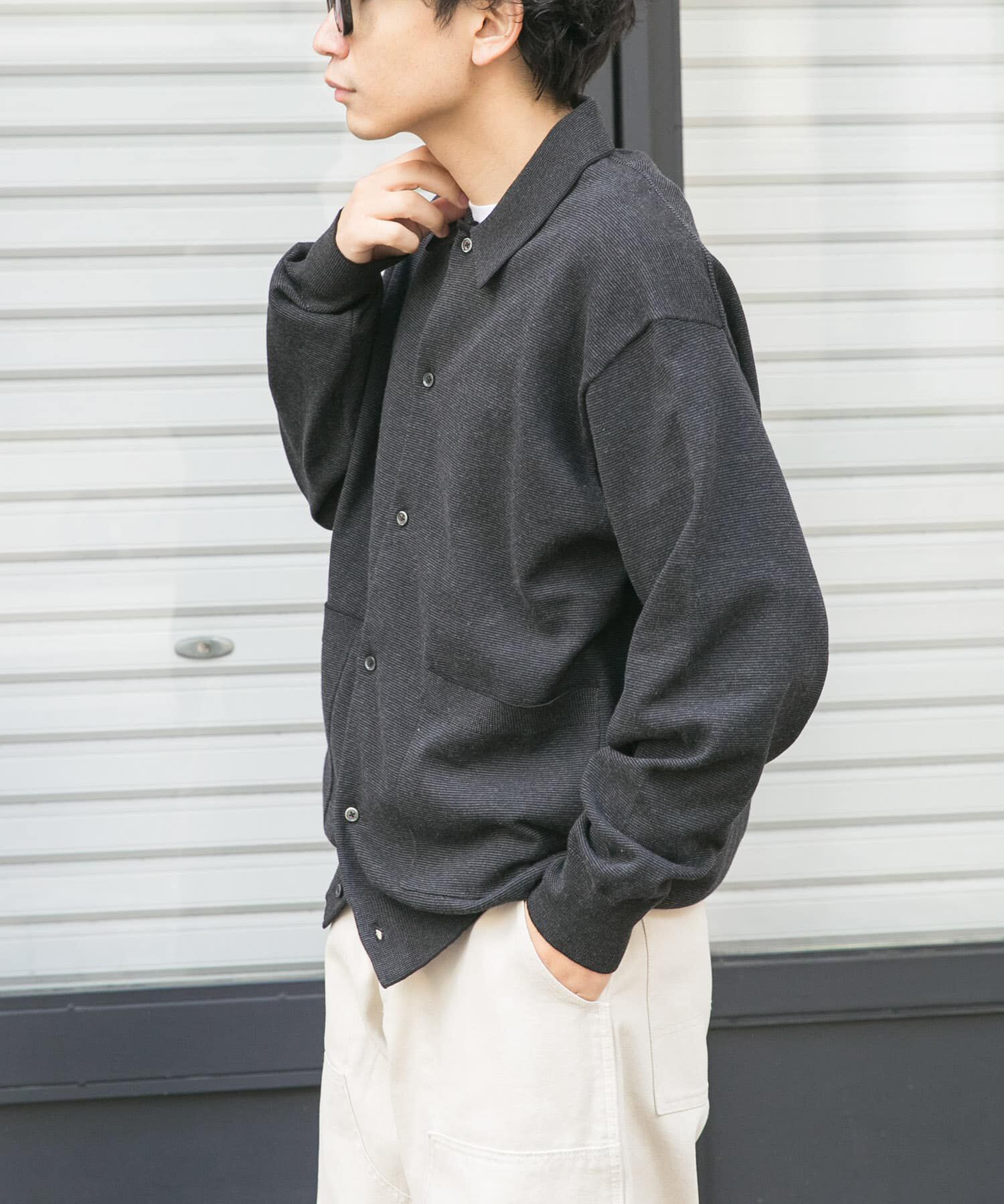 URBAN RESEARCH DOORS「FORK&SPOON　ニットポロカーディガン」|カーディガン|