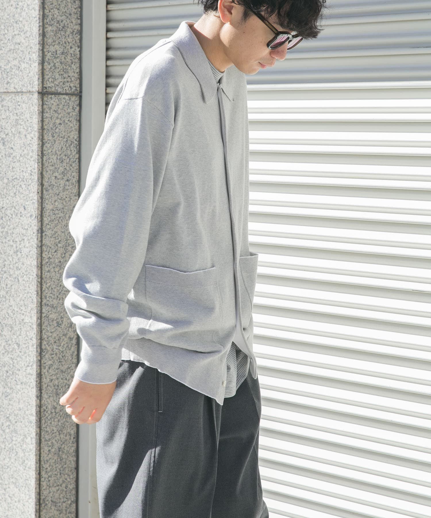 URBAN RESEARCH DOORS「FORK&SPOON　ニットポロカーディガン」|カーディガン|