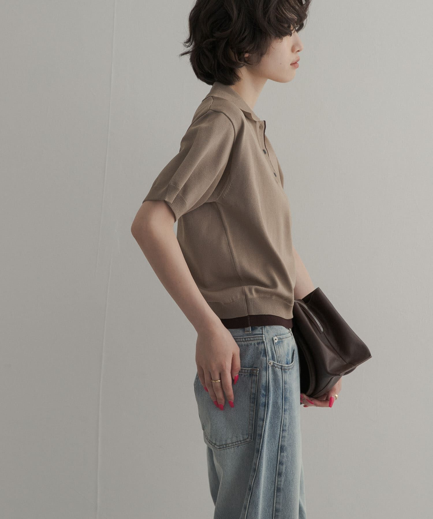 URBAN RESEARCH DOORS「『一部WEB限定カラー』配色ニットポロシャツ」|ポロシャツ|