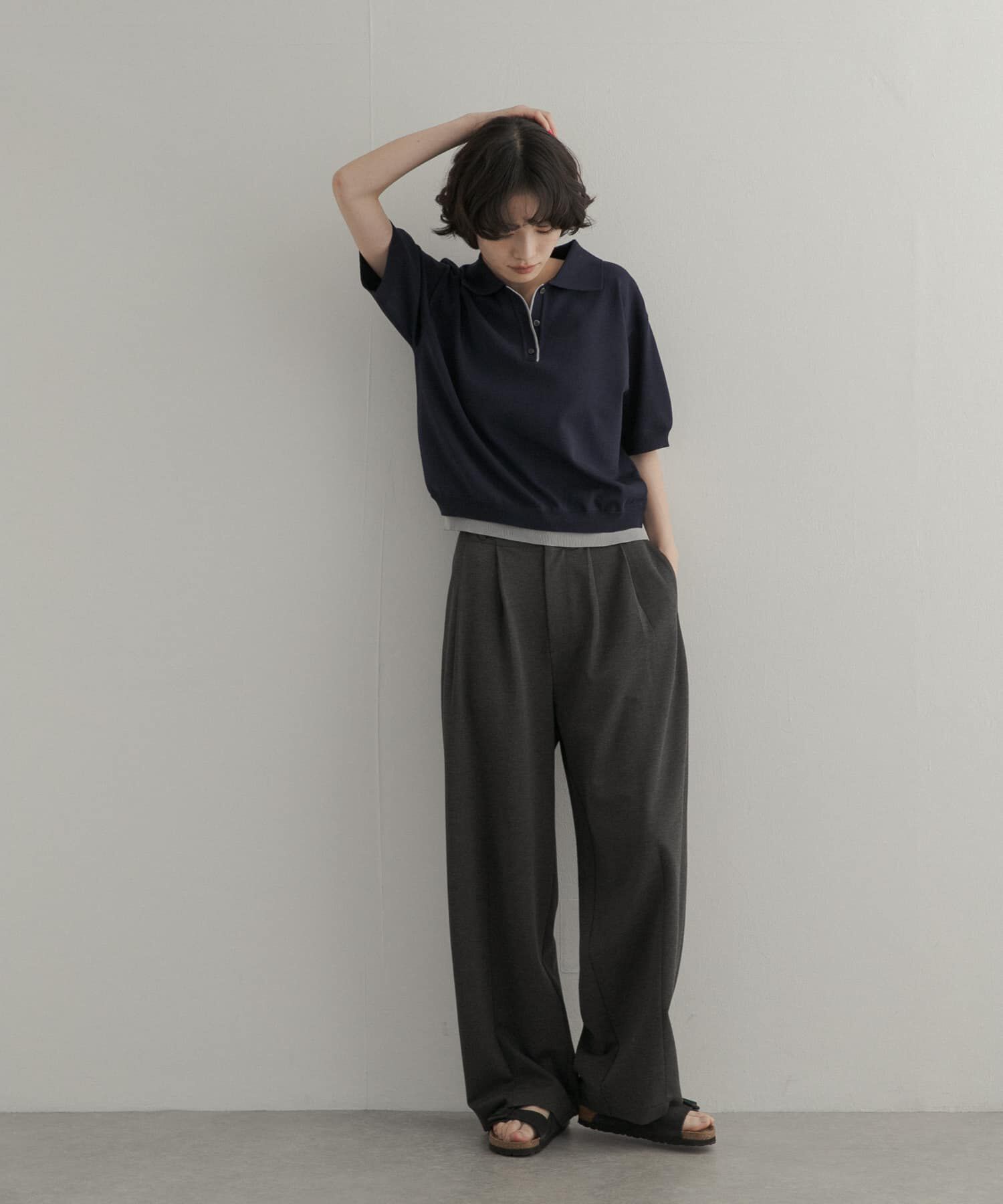 URBAN RESEARCH DOORS「『一部WEB限定カラー』配色ニットポロシャツ」|ポロシャツ|