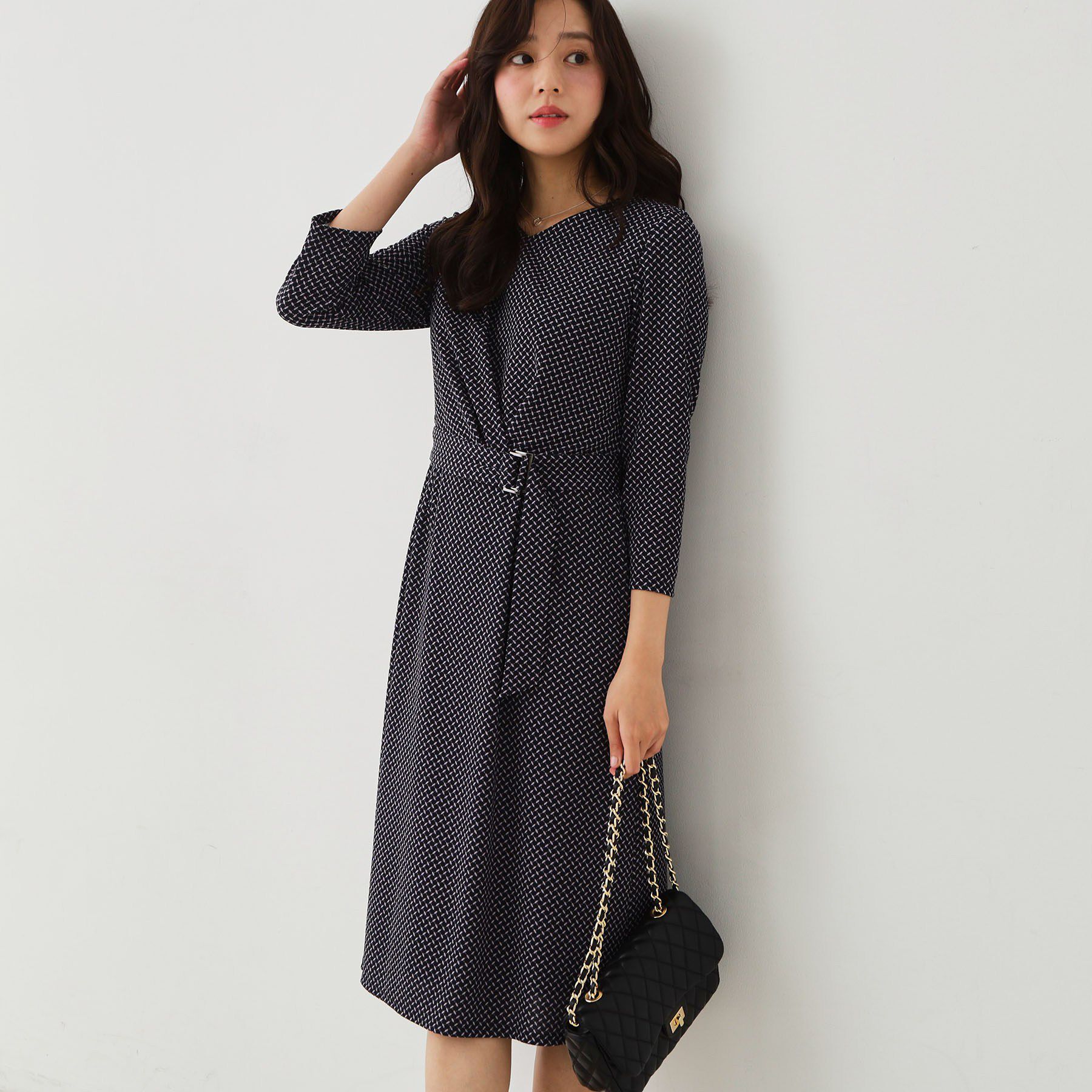 COUP DE CHANCE「【手洗い可／日本製】ジオメトリックワンピース」|ワンピース|