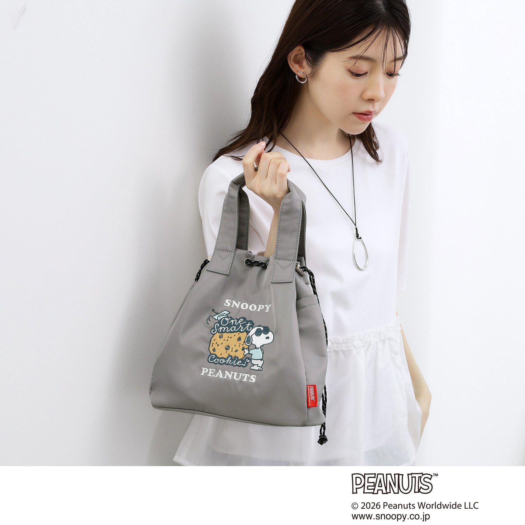 grove「【PEANUTS】撥水巾着2WAYトート」|トートバッグ|