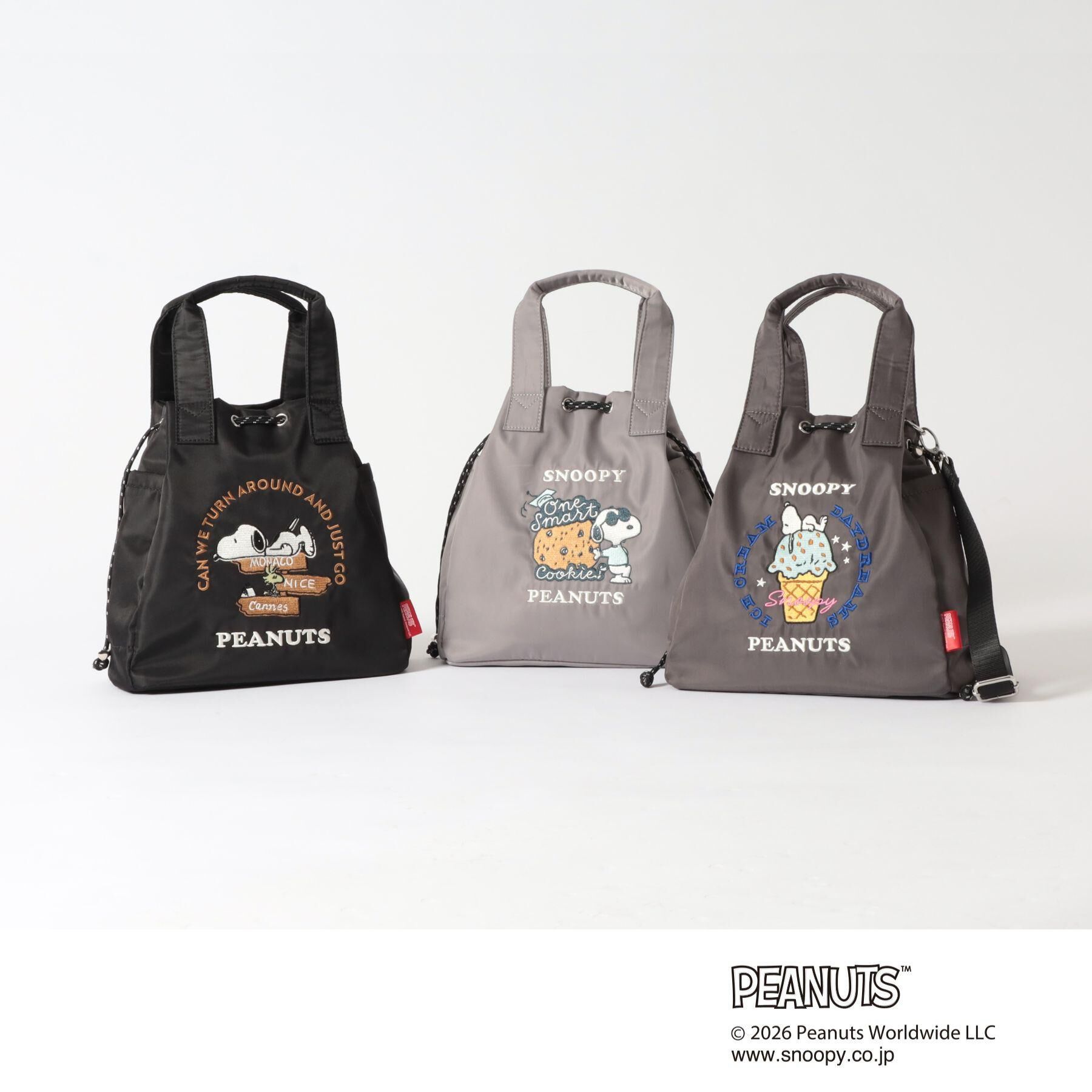 grove「【PEANUTS】撥水巾着2WAYトート」|トートバッグ|