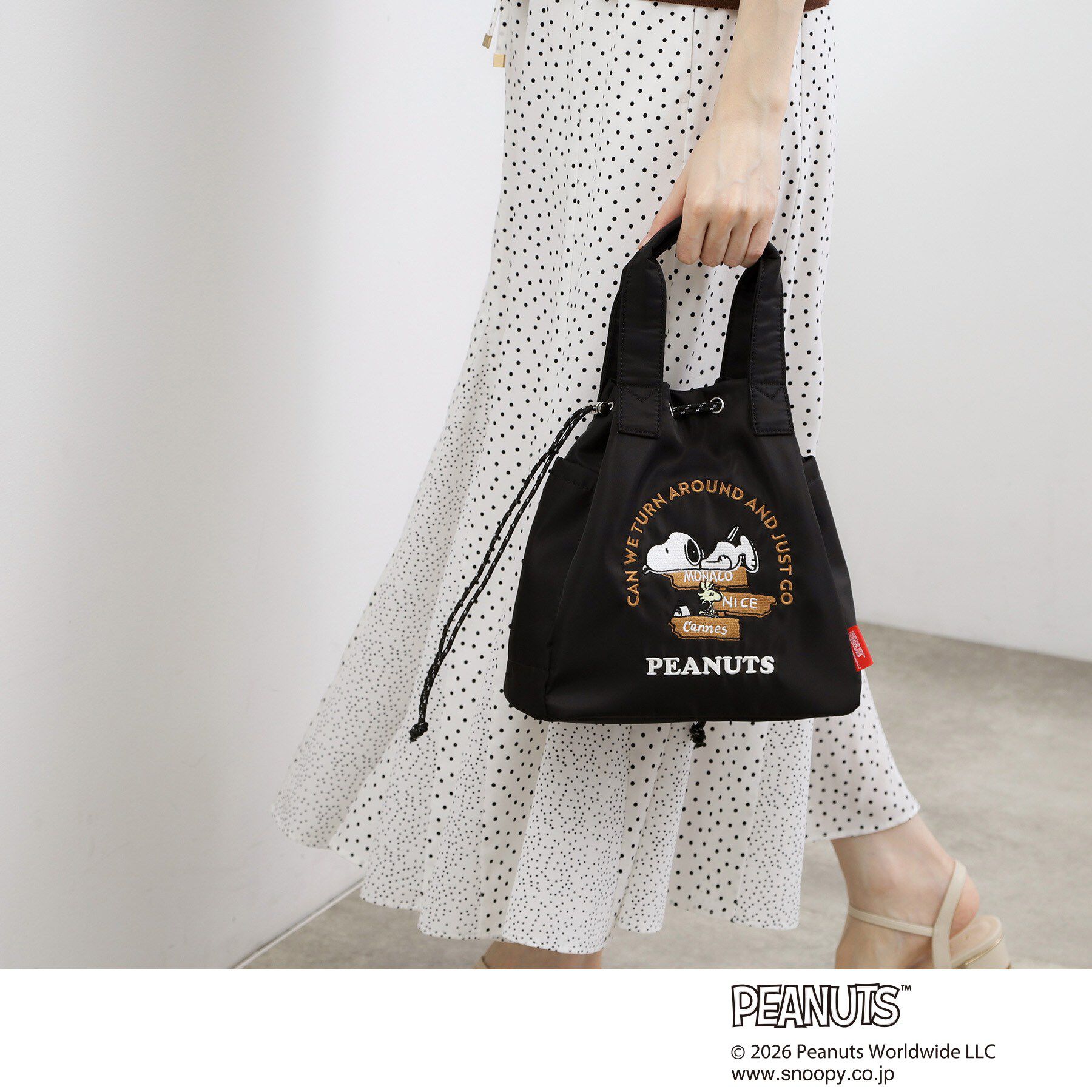 grove「【PEANUTS】撥水巾着2WAYトート」|トートバッグ|