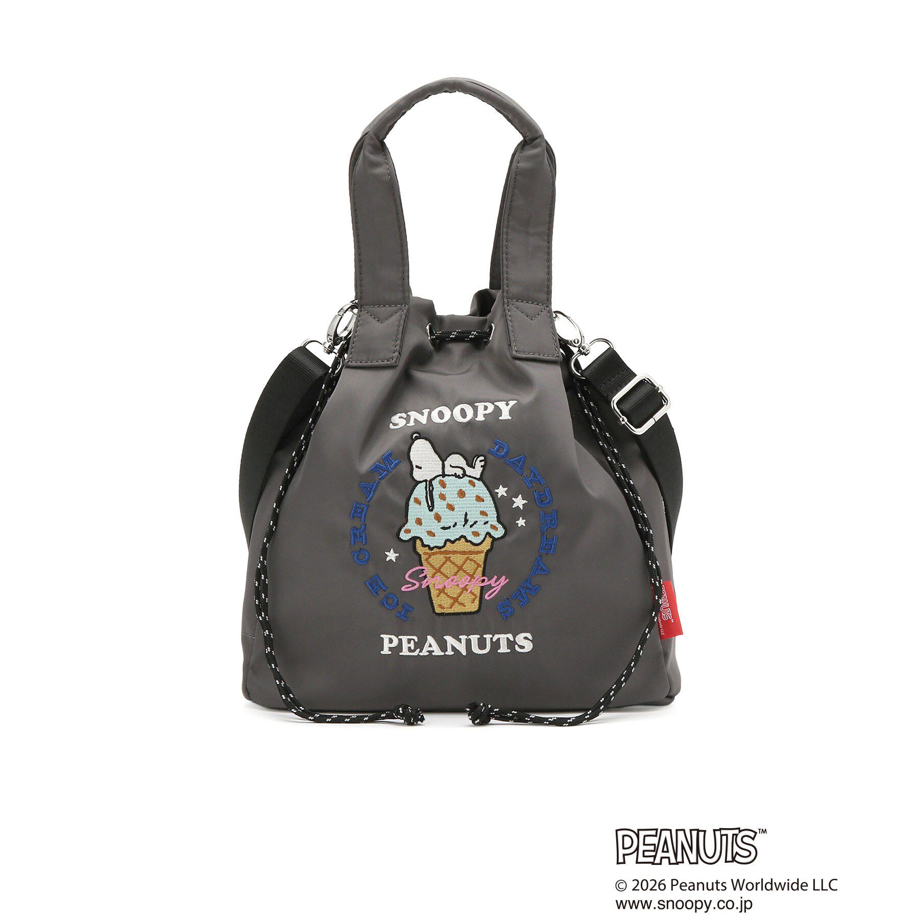 grove「【PEANUTS】撥水巾着2WAYトート」|トートバッグ|