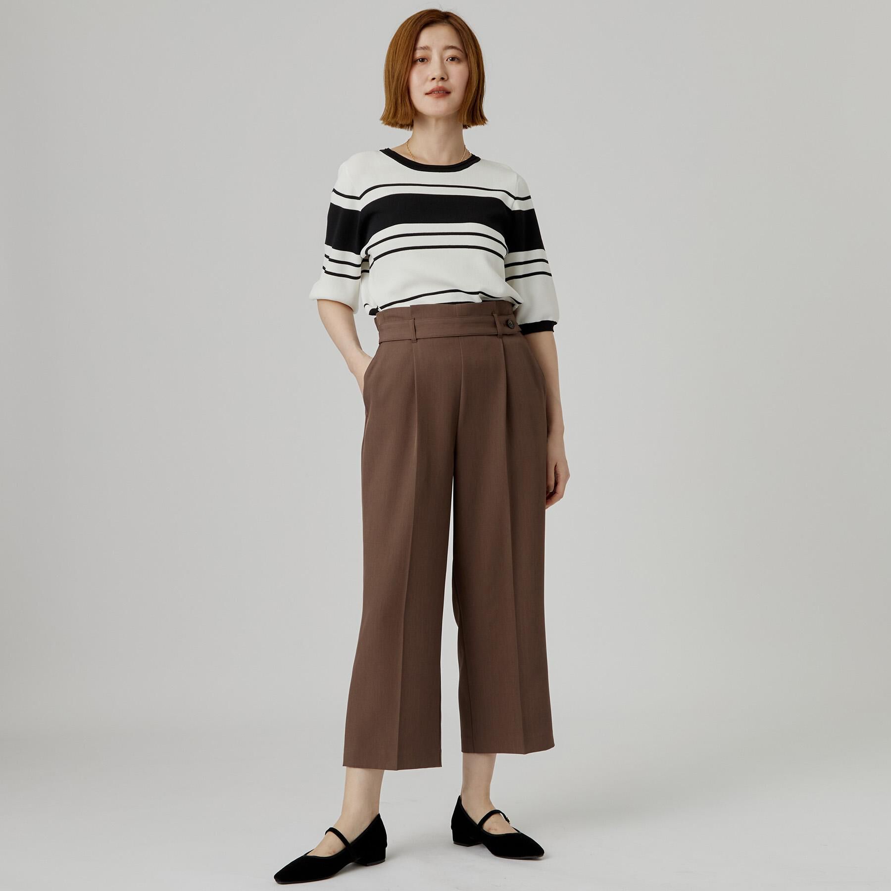grove「【選べる着丈/UVカット/接触冷感etc】センタープレス取れにくいワイドパンツ」|その他|