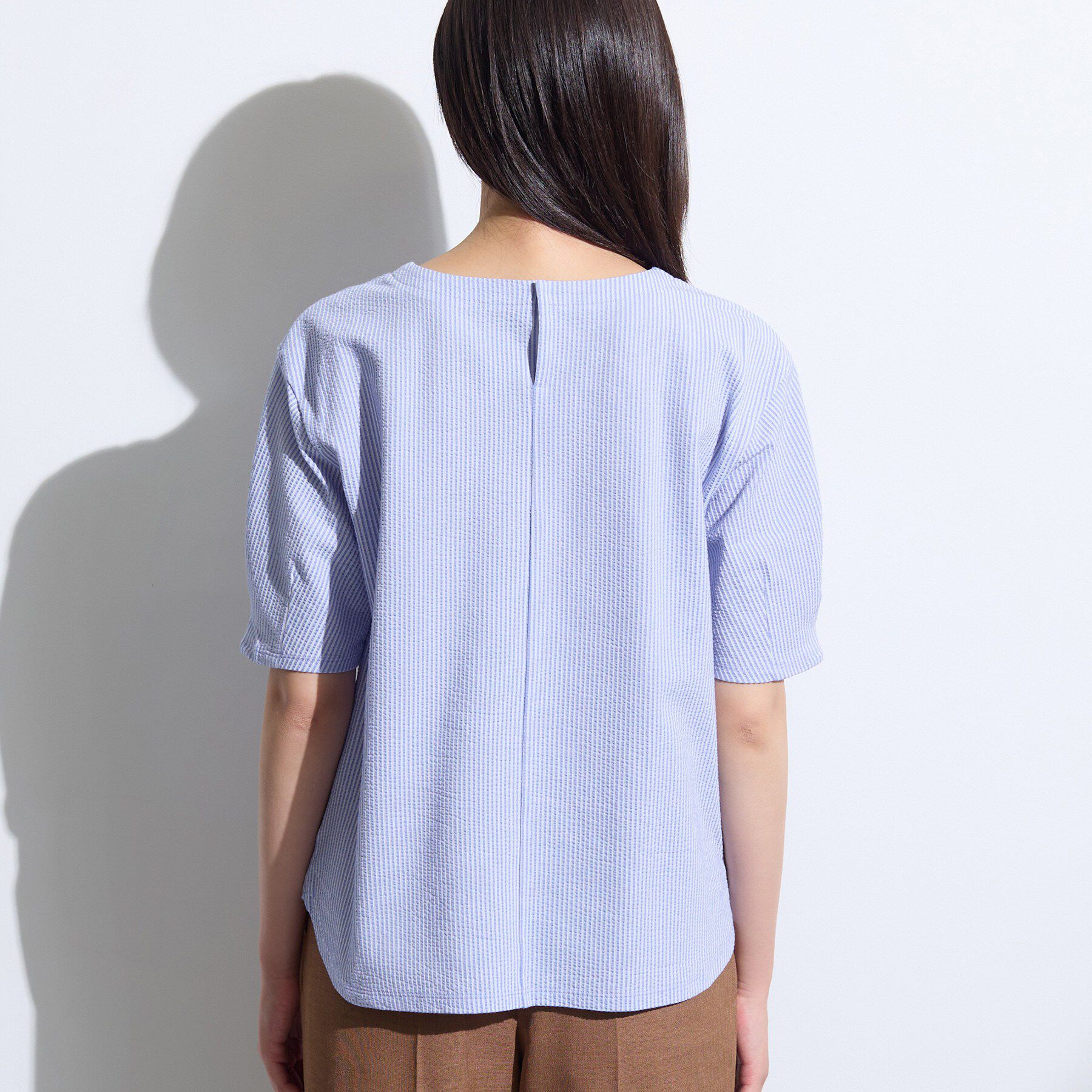 INDIVI「【洗える／凹凸素材】デザインTシャツ」|Tシャツ・カットソー|