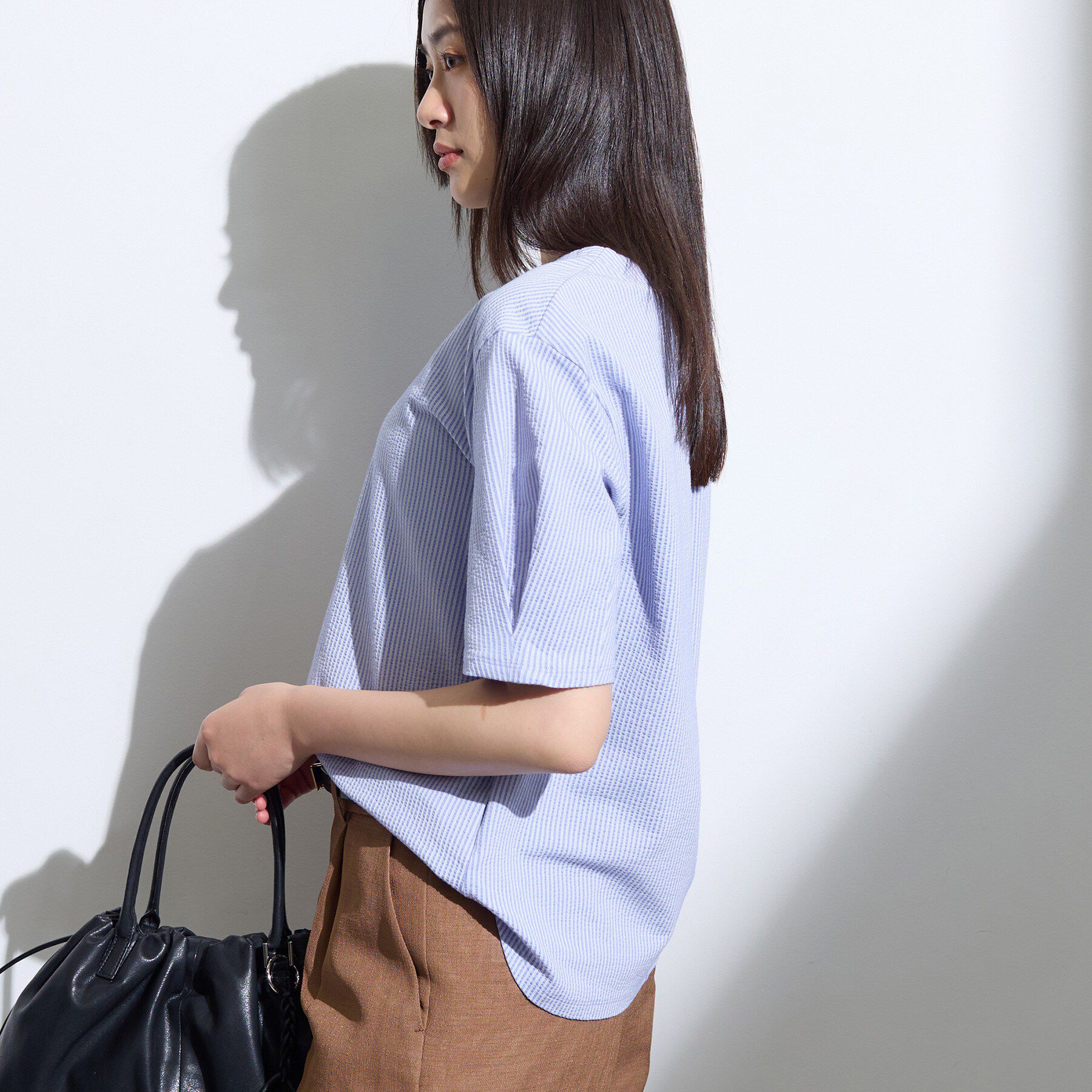 INDIVI「【洗える／凹凸素材】デザインTシャツ」|Tシャツ・カットソー|