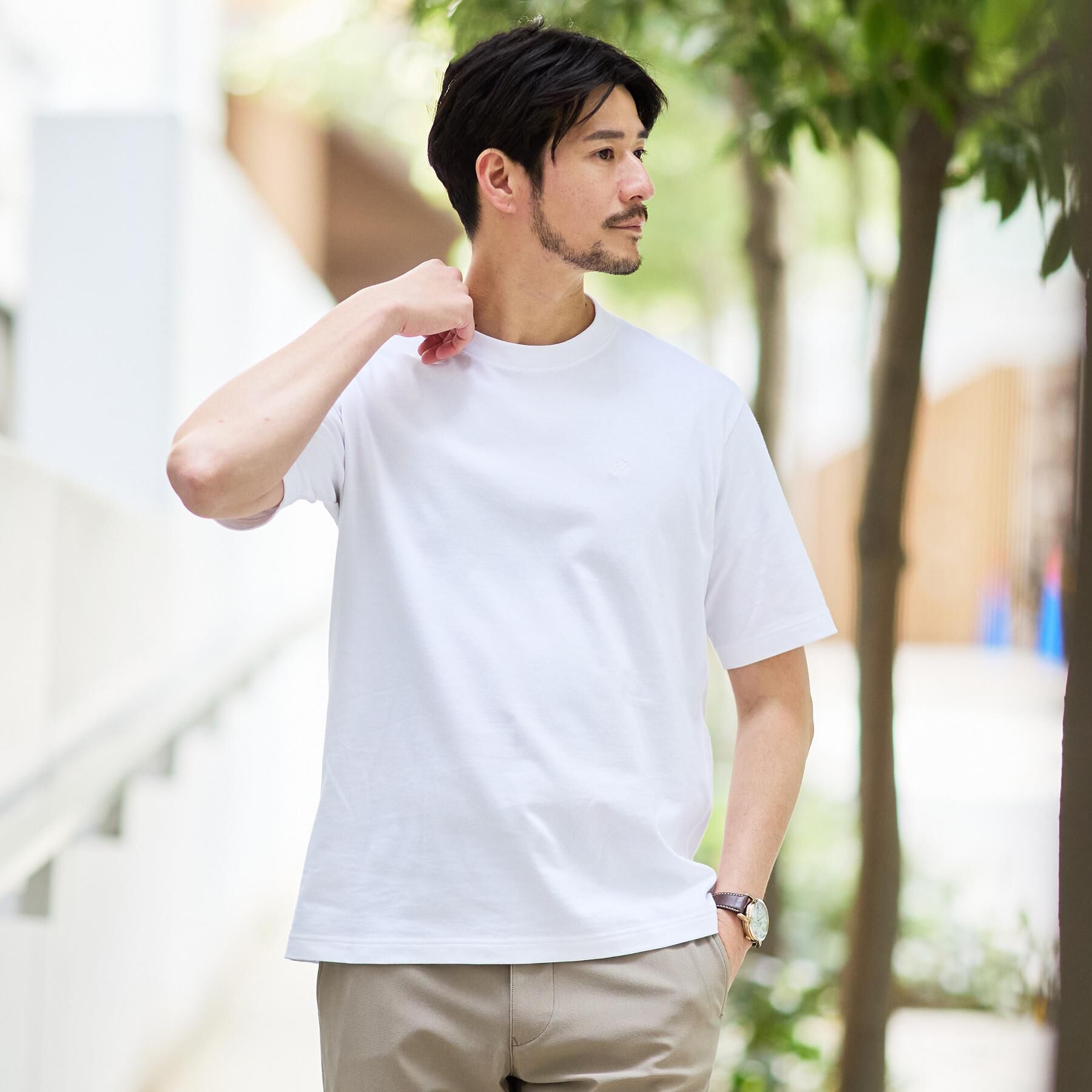 TAKEO KIKUCHI「【抗菌防臭】コットンテーラードTシャツ」|Tシャツ・カットソー|