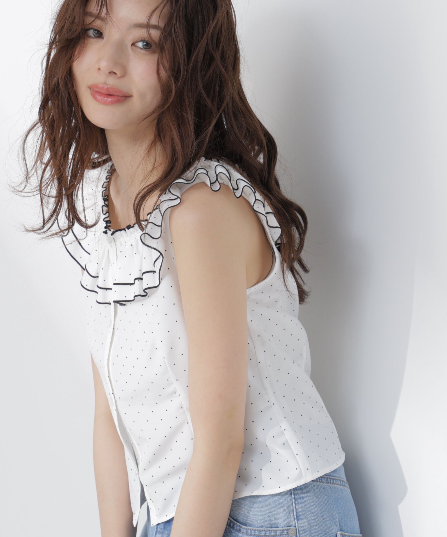PROPORTION BODY DRESSING「ラッフルカラーブラウス」|シャツ・ブラウス|