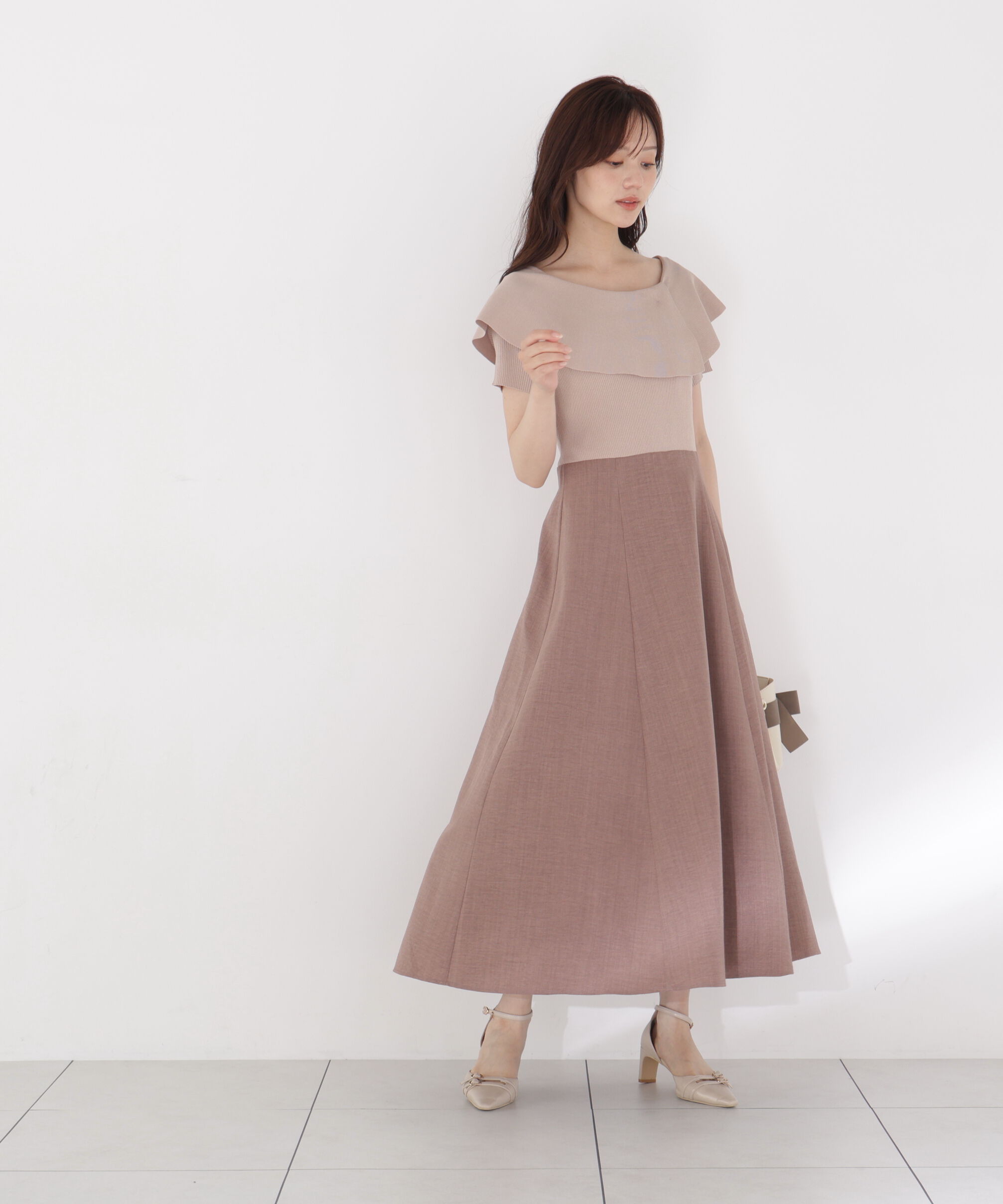 PROPORTION BODY DRESSING「ケープニットドッキングワンピース」|ワンピース|